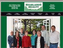 Tablet Screenshot of highlands-realty.com